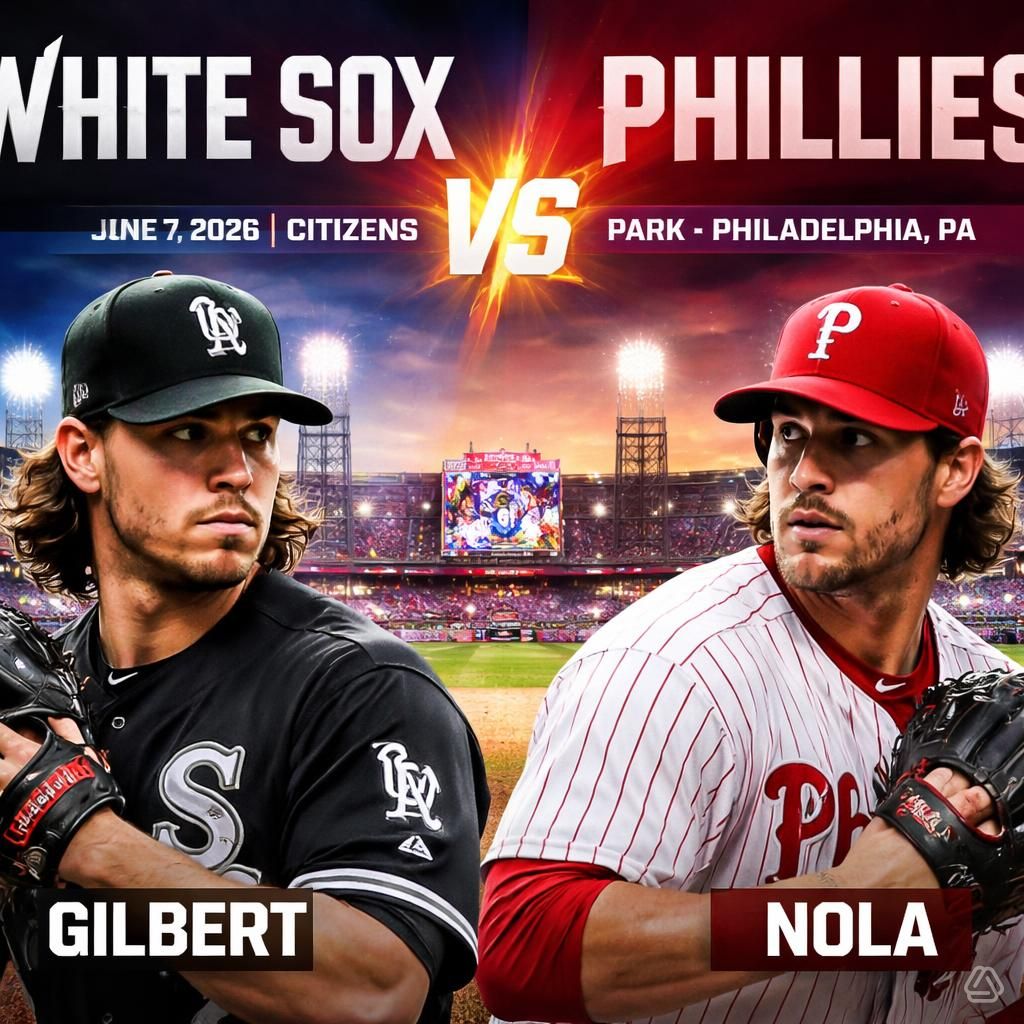 White Sox vs Phillies, June 7th, 2026: Gilbert vs Nola Citizens Bank Park