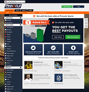 PinnacleSports.com Hompage