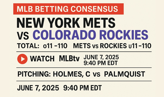 MLB Betting Consensus New York Mets vs Colorado Rockies | Top Stories by Inspin.com